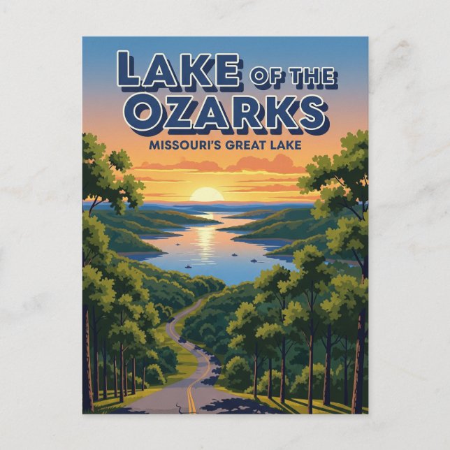 Carte Postale Lac des Ozarks Missouri Travel (Devant)