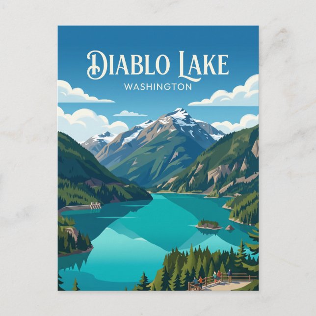 Carte Postale Lac Diablo États-Unis (Devant)