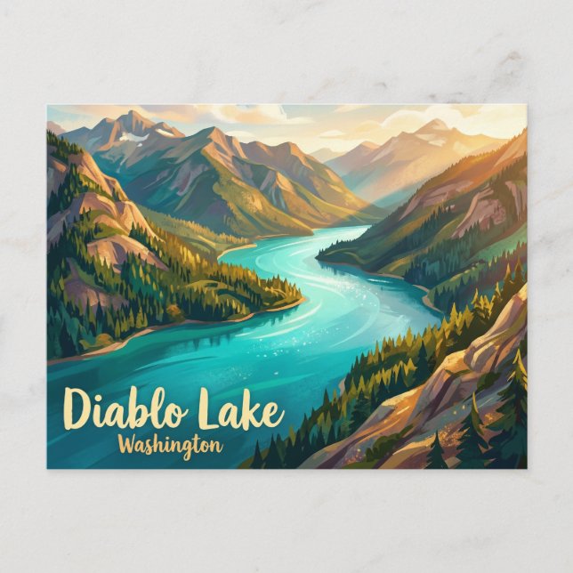 Carte Postale Lac Diablo USA (Devant)
