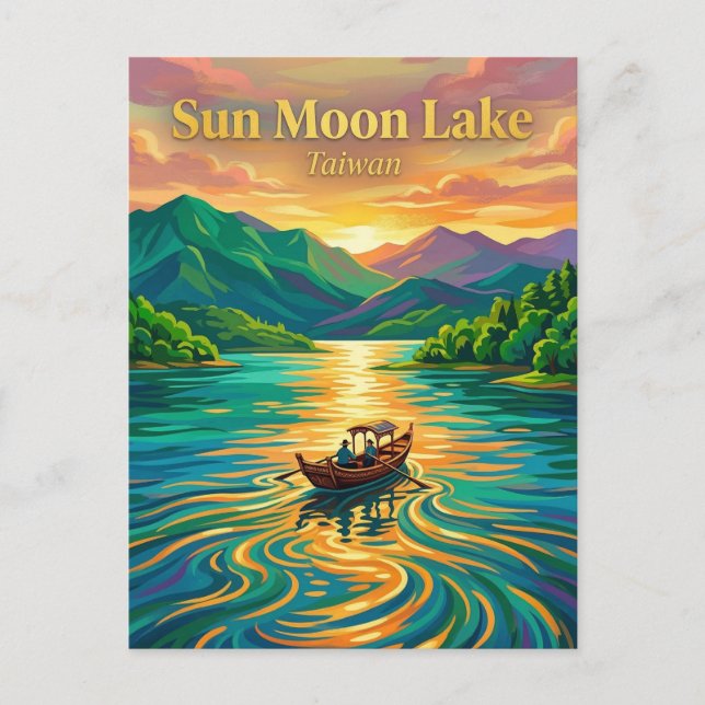 Carte Postale Lac du Soleil et de la Lune Taïwan (Devant)
