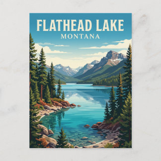 Carte Postale Lac Flathead Montana