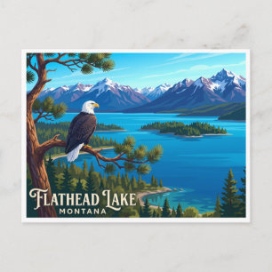 Carte Postale Lac Flathead Polson USA