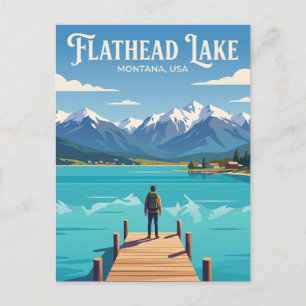 Carte Postale Lac Flathead USA
