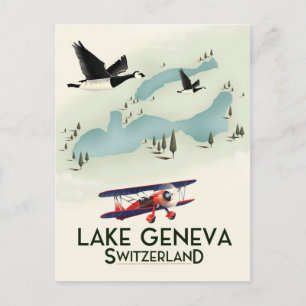 Carte Postale lac geneva suisse Avis de voyage