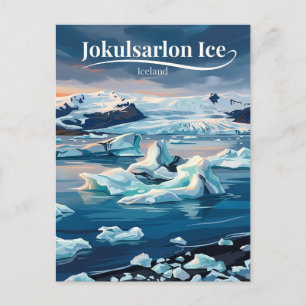 Carte Postale Lac glaciaire de Jökulsárlón, Islande
