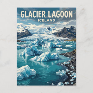 Carte Postale Lac glaciaire d'Islande