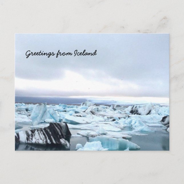 Carte Postale Lac glaciaire islandais (Devant)