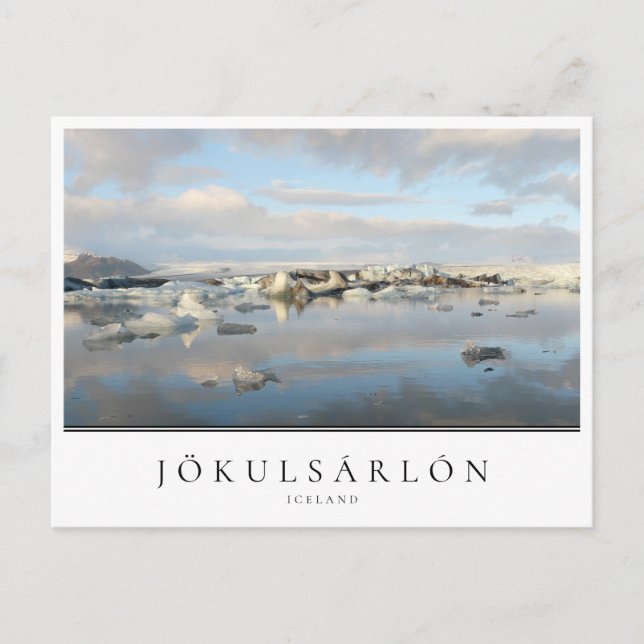 Carte Postale Lac glacier de Jokulsarlon en Islande (Devant)