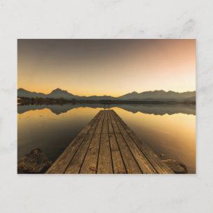 Carte Postale Lac Hopfen avec les montagnes Jetty & Alps