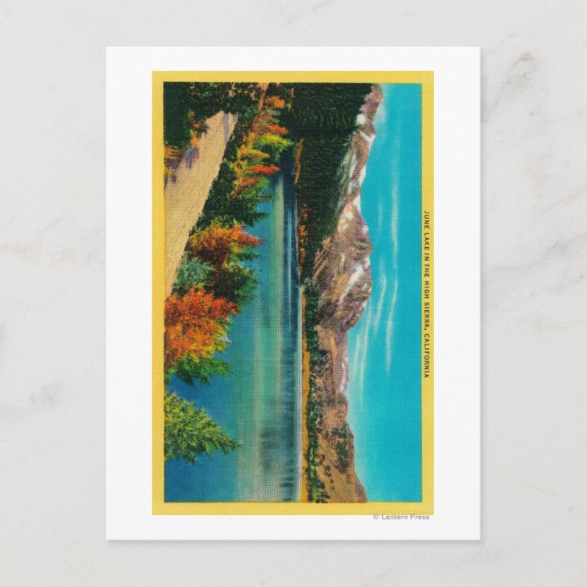 Carte Postale Lac June dans le comté de High SierraMono, CA (Devant)