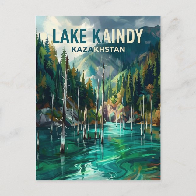 Carte Postale Lac Kaindy Kazakhstan (Devant)