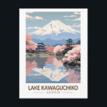 Carte Postale Lac Kawaguchiko Japon Voyage Art Vintage<br><div class="desc">Conception de vectorisation du lac Kawaguchiko. Le lac Kawaguchiko est un lac dans la ville de Fujikawaguchiko,  préfecture de Yamanashi,  Japon. C'est le deuxième plus grand des cinq lacs Fuji.</div>