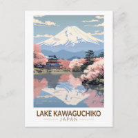Lac Kawaguchiko Japon Voyage Art Vintage