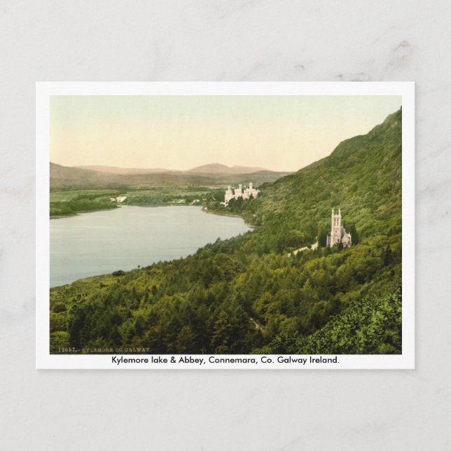 Carte Postale Lac Kylemore & Abbaye, Connemara, Galway Irlande (Devant)
