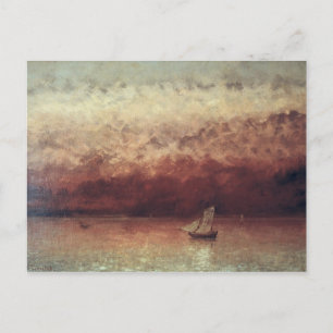 Carte Postale Lac Léman avec réglage Sun, c.1876