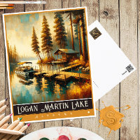 Lac Logan Martin, Alabama | Peinture Vintage