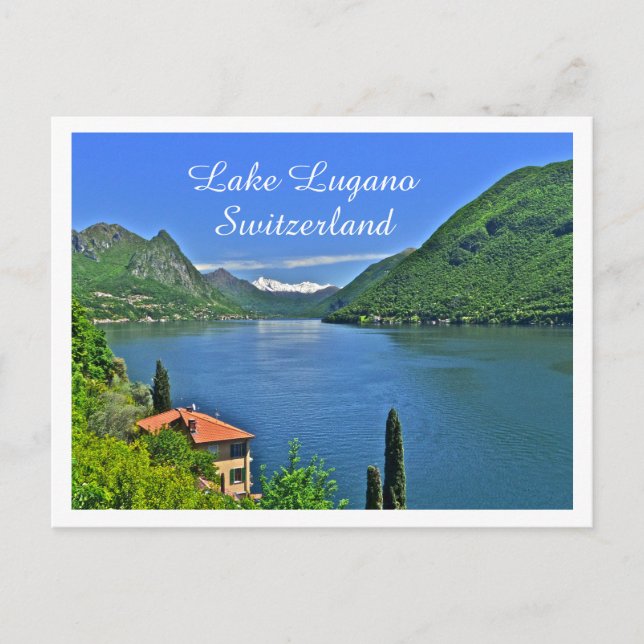 CARTE POSTALE LAC LUGANO, SUISSE (Devant)