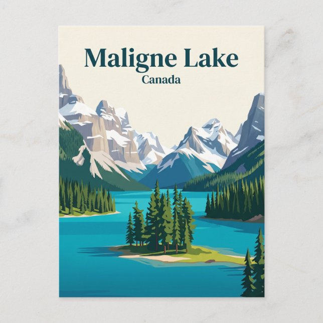 Carte Postale Lac Maligne Canada (Devant)
