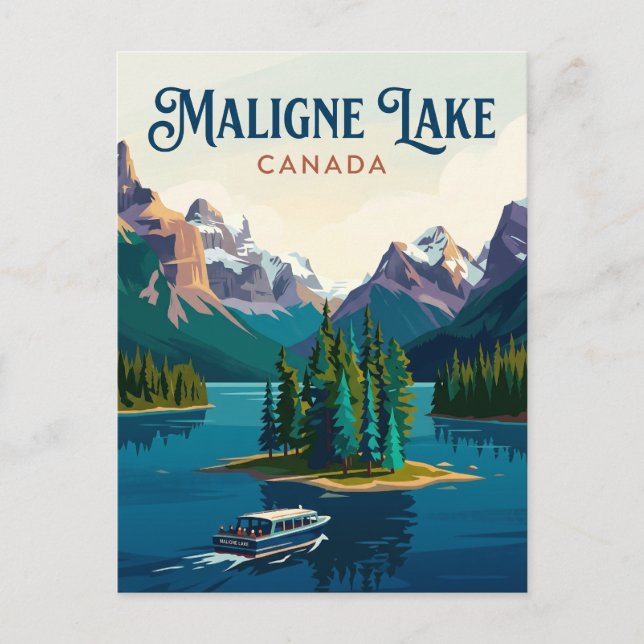 Carte Postale Lac Maligne Canada (Devant)
