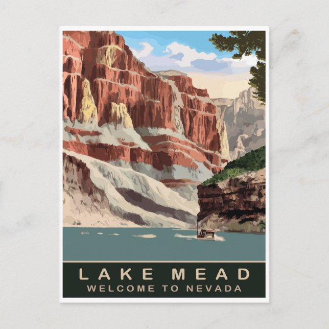 Carte Postale Lac Mead, Nevada, Voyage (Devant)