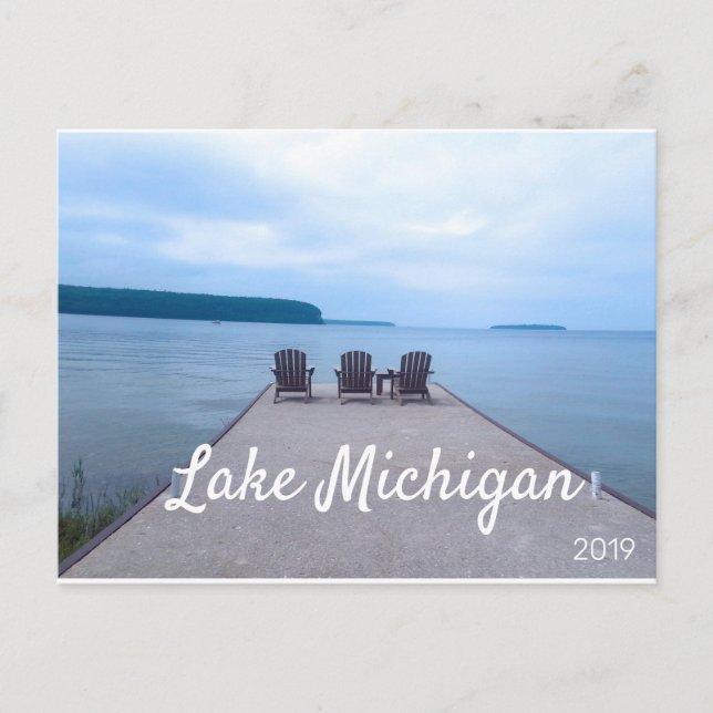Carte Postale Lac Michigan dans le comté de Door 2019 (Devant)