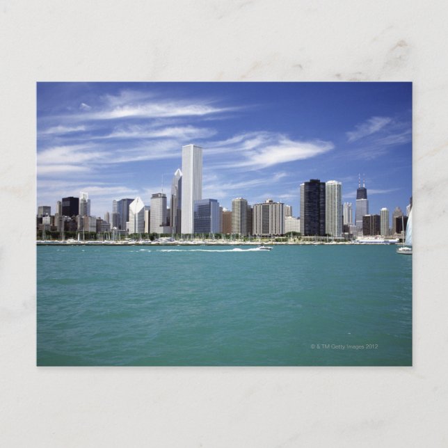 Carte Postale Lac Michigan, Skyline, Destinations De Voyage, (Devant)