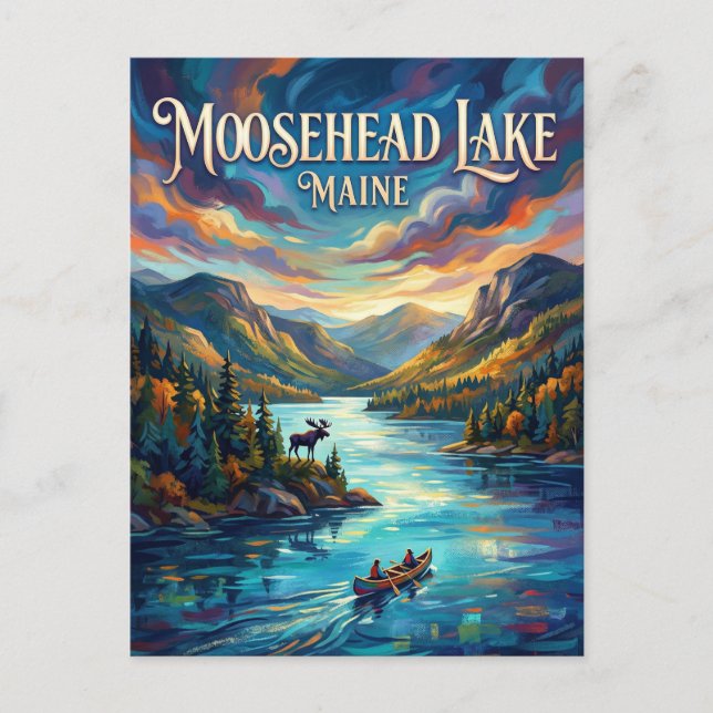 Carte Postale Lac Moosehead États-Unis (Devant)