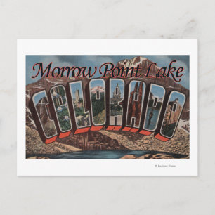 Carte Postale Lac Morrow Point, Colorado - Scène aux grandes let