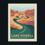 Carte Postale Lac Powell | Arizona et Utah<br><div class="desc">Anderson Design Group est une société d'illustration et de conception de pointe située à Nashville,  au Tennessee. Founder Joel Anderson Directives Team of talented artists to create original poster art that looks like classic vintage publicité prints from the 1920s to the 1960s.</div>