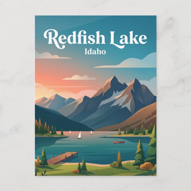 Carte Postale Lac Redfish USA (Devant)