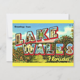 Carte Postale Lac Retro Wales Floride