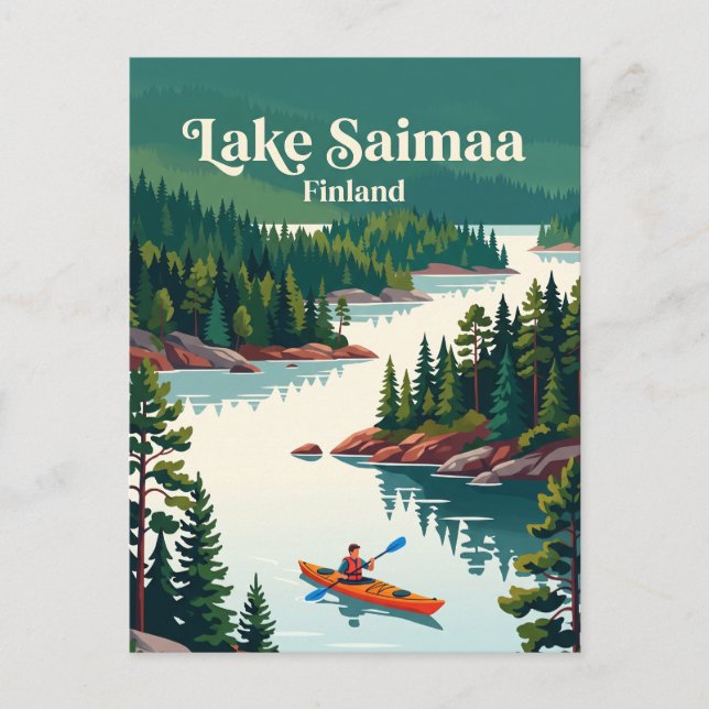 Carte Postale Lac Saimaa, Finlande (Devant)