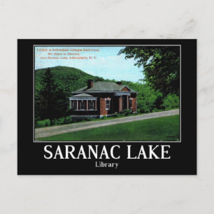 Carte Postale Lac Saranac, Adirondacks, Bibliothèque Vintage