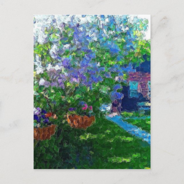 Carte Postale lac sauvage lilas (Devant)