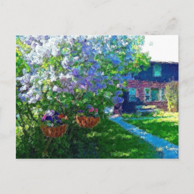 Carte Postale lac sauvage lilas (Devant)
