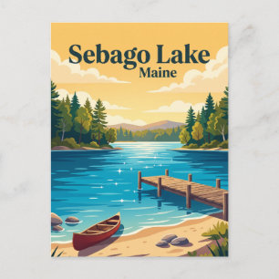Carte Postale Lac Sebago, Maine