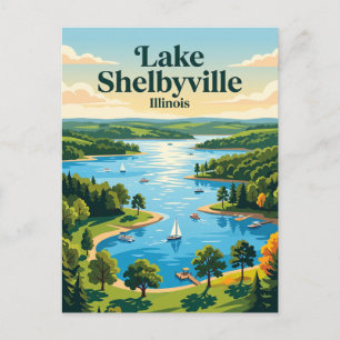 Carte Postale Lac Shelbyville Illinois