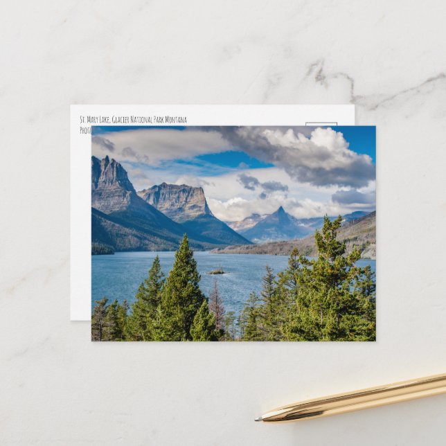 Carte Postale Lac St. Mary (Devant/Arrière en situation)