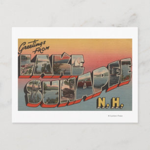 Carte Postale Lac Sunapee, New Hampshire - Grande Lettre