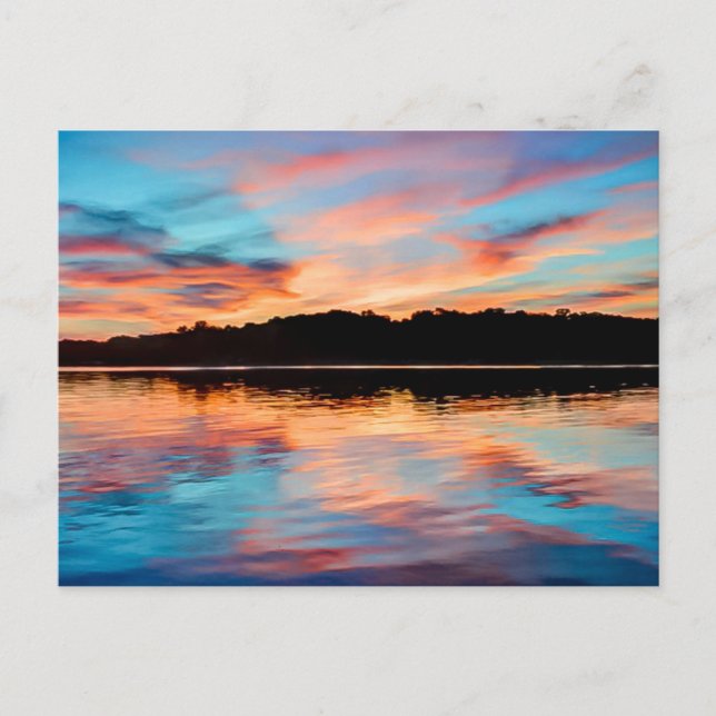 Carte Postale Lac Sunset (Devant)