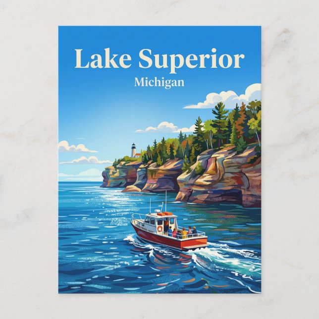 Carte Postale Lac Supérieur États-Unis (Devant)