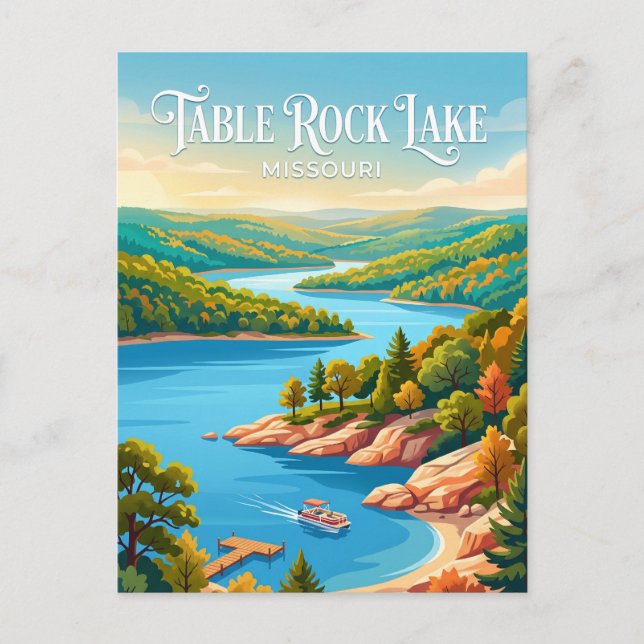 Carte Postale Lac Table Rock Missouri (Devant)