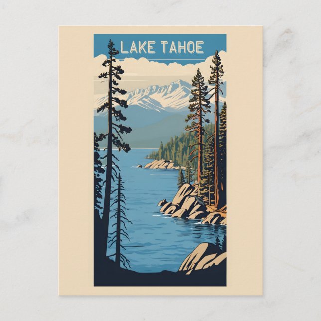 Carte Postale Lac Tahoe (Devant)