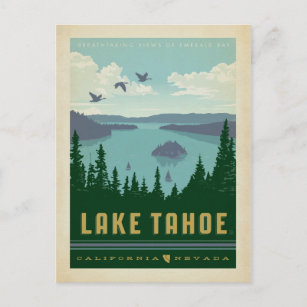 Carte Postale Lac Tahoe   California & Nevada