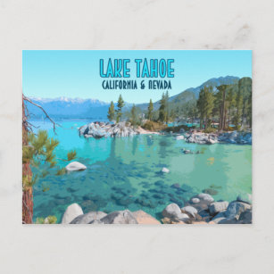 Carte Postale Lac Tahoe Californie Nevada Vintage