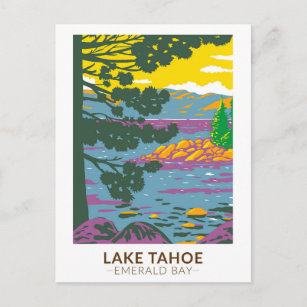 Carte Postale Lac Tahoe Emerald Bay Californie Vintage