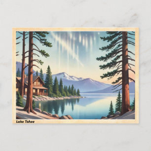 Carte Postale Lac Tahoe Sierra Nevada Vintage
