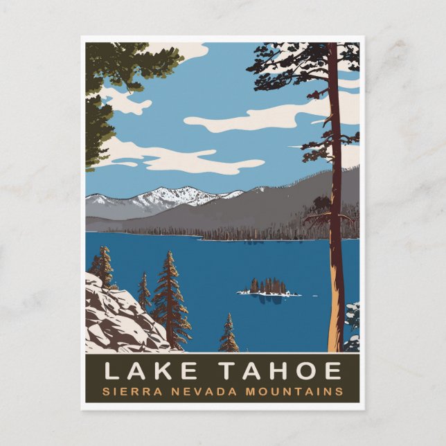 Carte Postale Lac Tahoe, Sierra Nevada, Voyage (Devant)