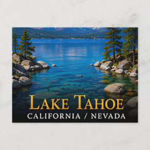 Carte Postale Lac Tahoe Sierra Nevada Voyage dans un lac alpin