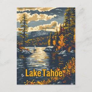 Carte Postale Lac Tahoe Vintage